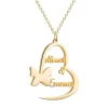 Gold Custom Couple Name Necklace