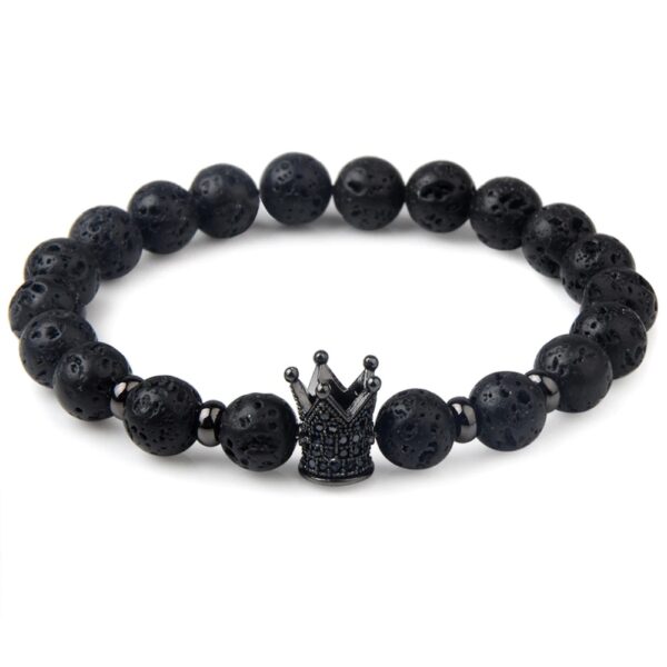 Luxury handmade charm black Crown bracelet