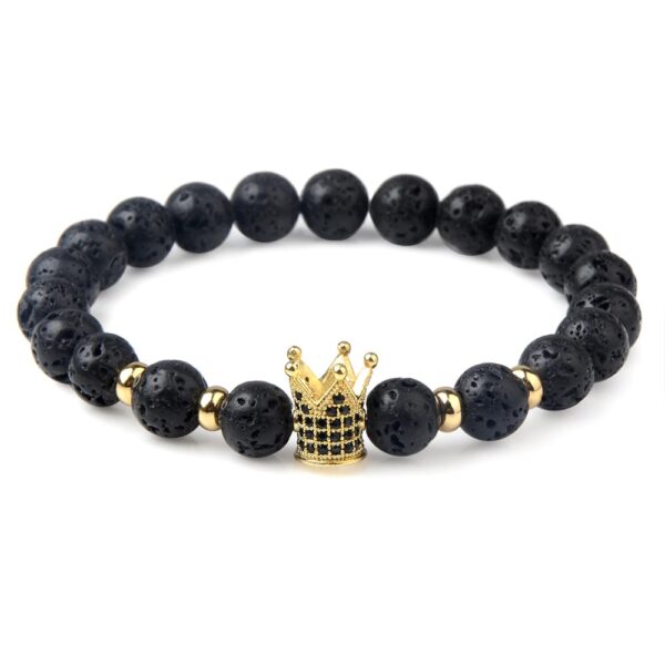 Luxury handmade charm gold Crown bracelet