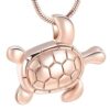 sea turtle cremation jewelry for ashes rose gold
