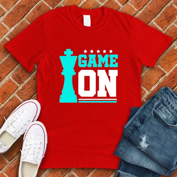 chess game on red tshirt
