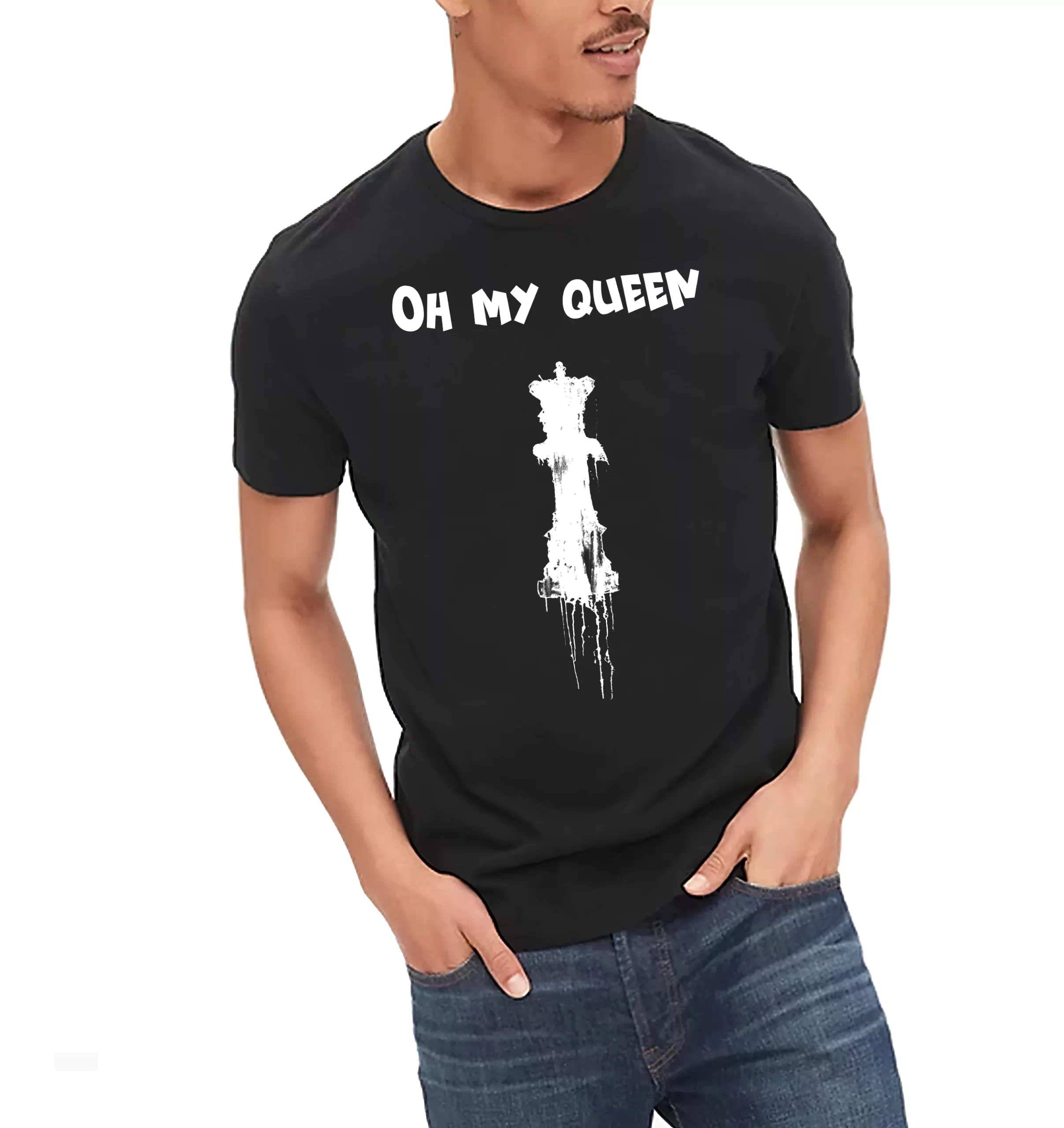oh no my queen man black tshirt