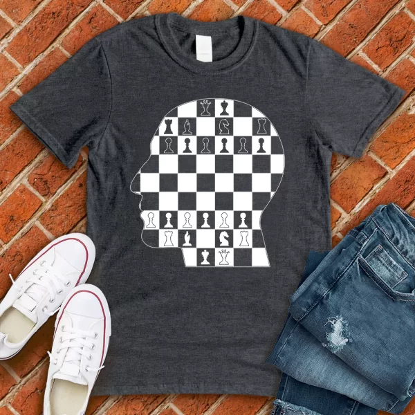 Chess Board Art gray tshirt