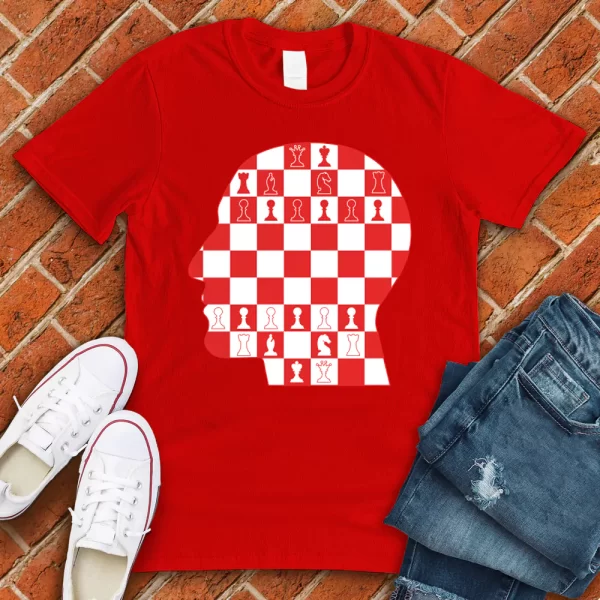 Chess Board Art red tshirt