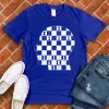 Chess Board Art royal blue tshirt