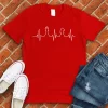 Chess Heartbeat Chess Lovers red tshirt