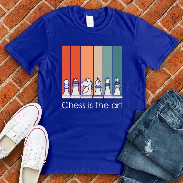 art of chess royal blue tshirt