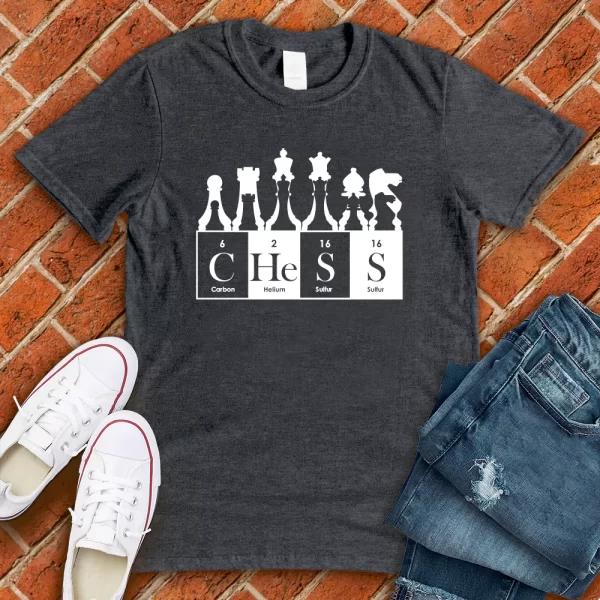 chess chemical elements gray tshirt