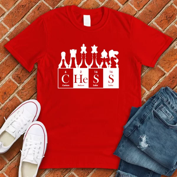chess chemical elements red tshirt
