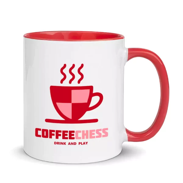 chess coffee mug red color