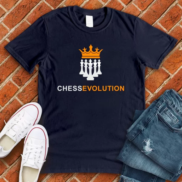 chess evolution t shirt navy t shirt