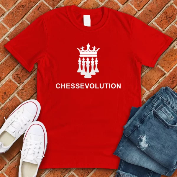 chess evolution t shirt red t shirt