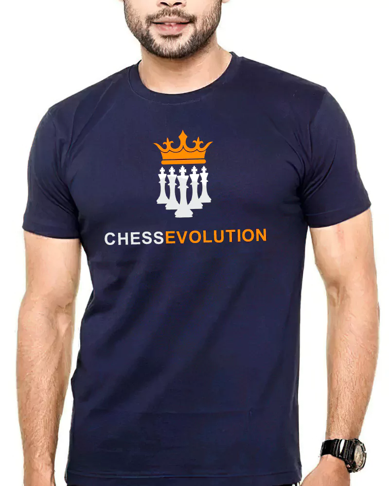 chess evolution t shirt royal blue t shirt for boys