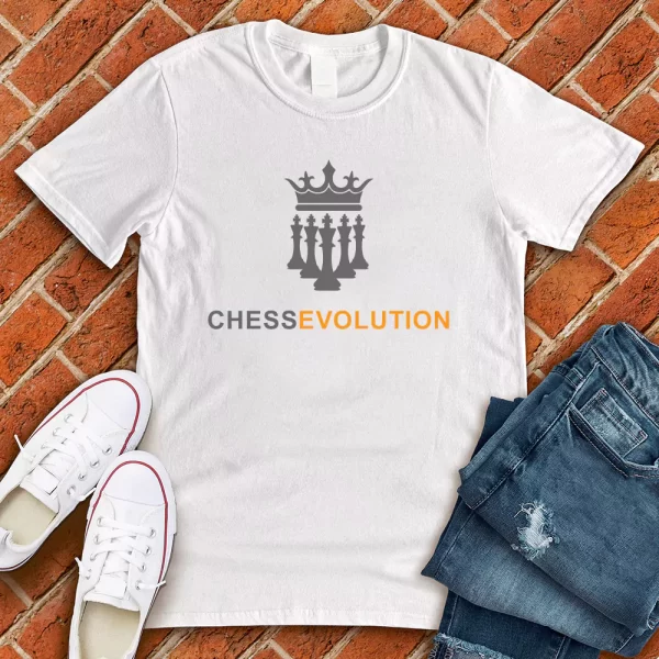 chess evolution t shirt white t shirt