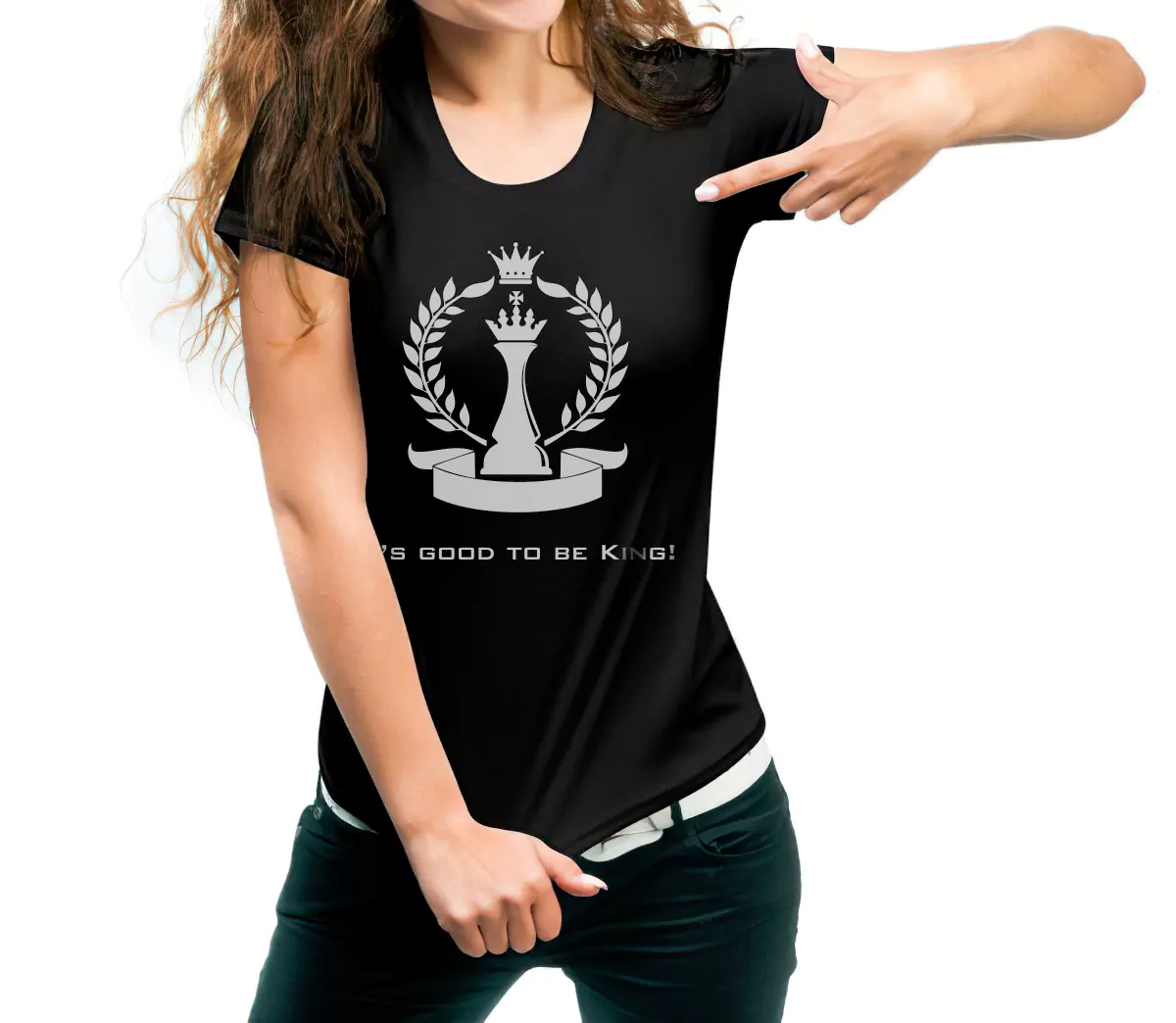 chess king piece t shirt for girlst