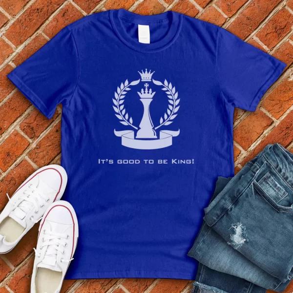 chess king piece t shirt royal blue tshirt