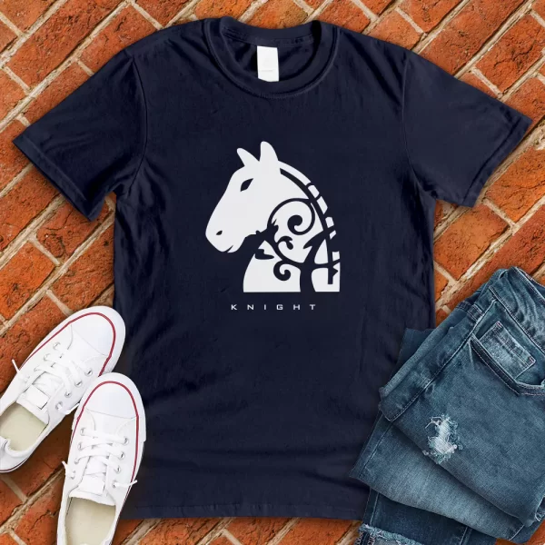 chess knight t shirt navy color