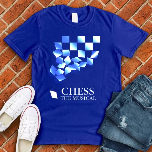 chess the musical t-shirt navy blue color