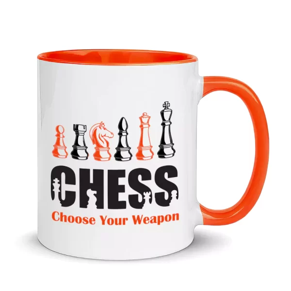 choose your weapon chess mug orang color