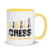 choose your weapon chess mug yellow color