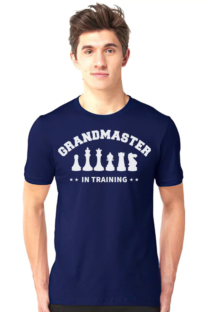 grandmaster in training navy blue boy tshirt