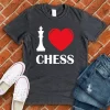 i love chess gray tshirt
