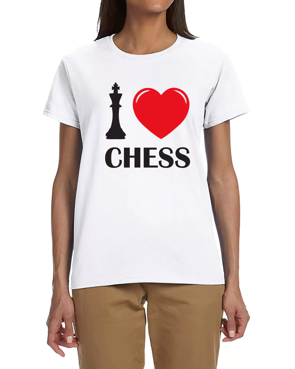 i love chess white girl tshirt