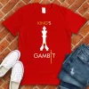 kings gambit sword design red tshirt