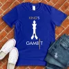 kings gambit sword design royal blue tshirt
