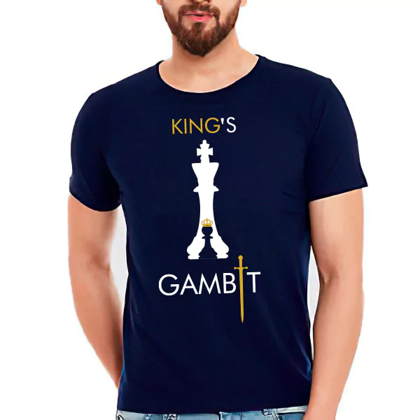 kings gambit sword design tshirt for men