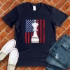 united states flag chess navy tshirt