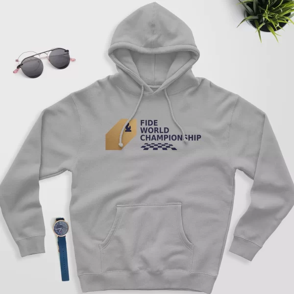Fide world championship chess hoodie grey color