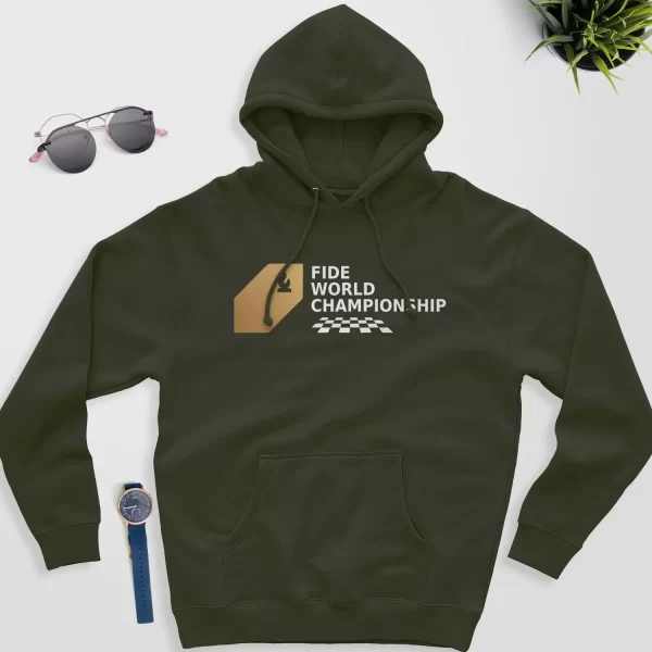 Fide world championship chess hoodie military green color