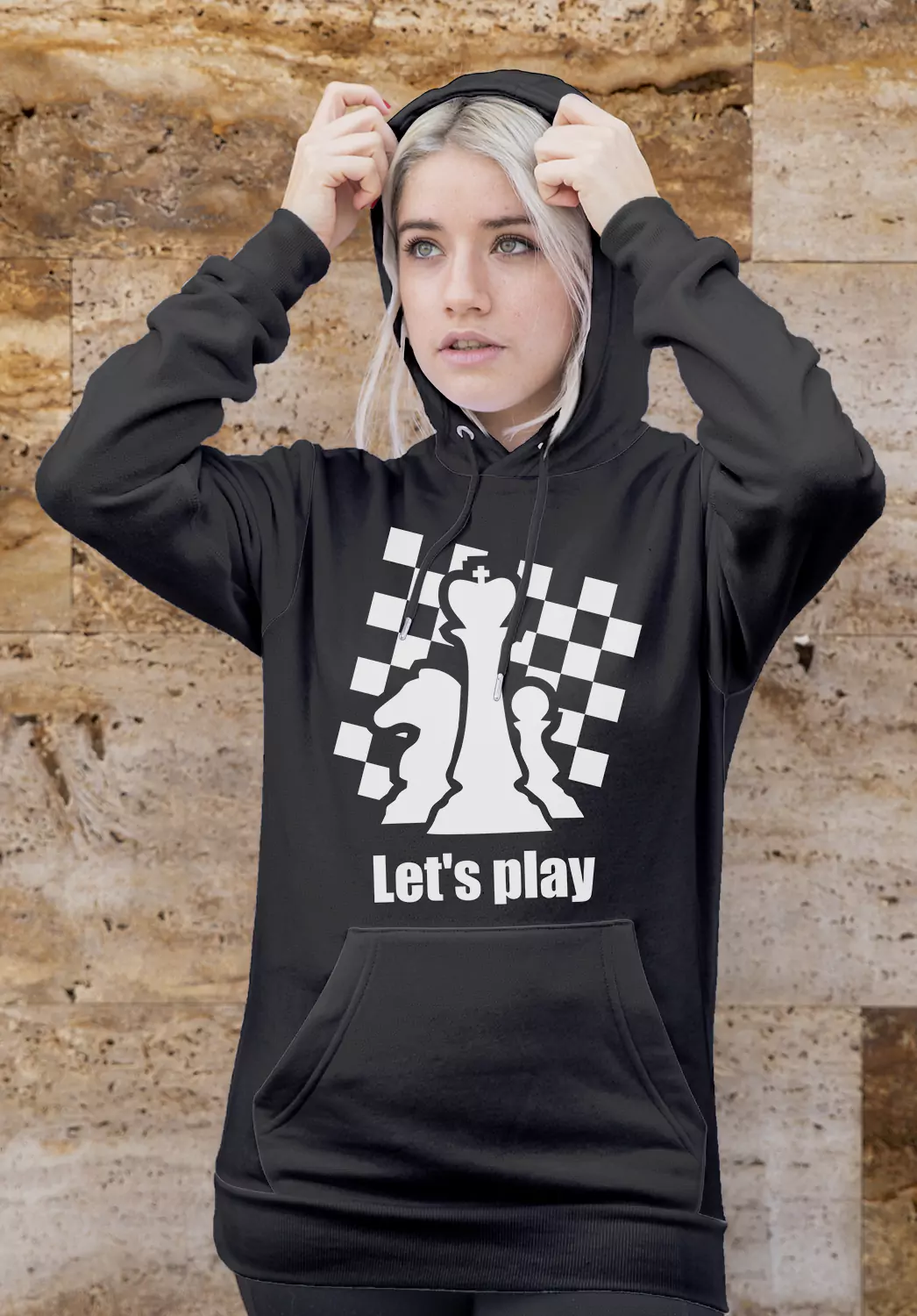 chess board hoodie for girls