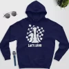chess board hoodie navy color