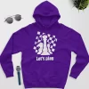 chess board hoodie purple color