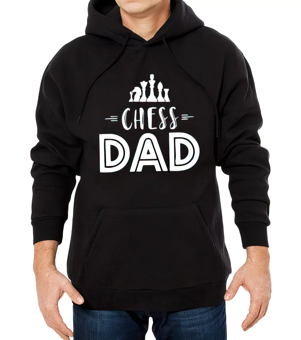 chess hoodie black color for dad