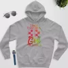 chess hoodie - chess gift for her - play like a girl grey color