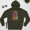 chess hoodie - chess gift for her - play like a girl military green color