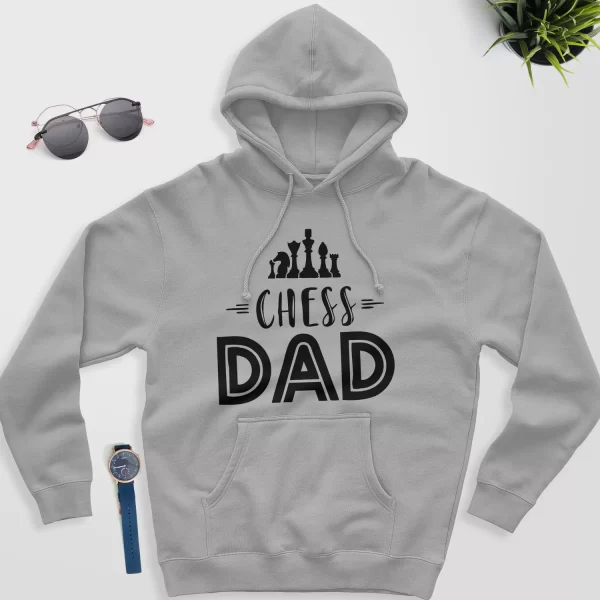 chess hoodie for dad grey color