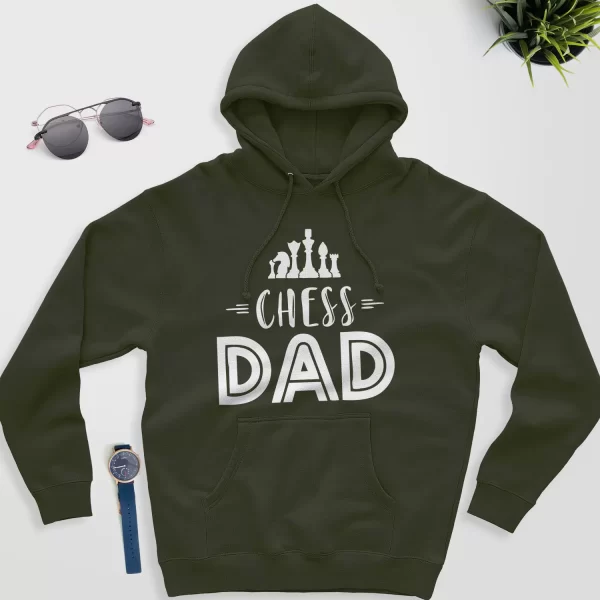 chess hoodie for dad military green color