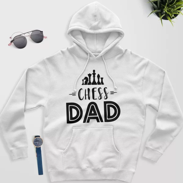 chess hoodie for dad white color