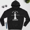 chess hoodie for her - just a girl - black color