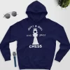 chess hoodie for her - just a girl - navy color