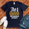 chess tshirt-Queen goes wherever she wants navy color