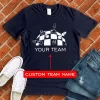 custom chess team t shirt navy color