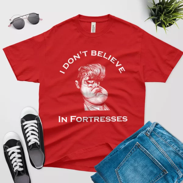 i don't believe in fortresses magnus carlsen chess t shirt red color