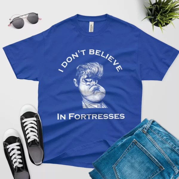i don't believe in fortresses magnus carlsen chess t shirt royal blue color