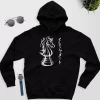 knight chess piece hoodie black color