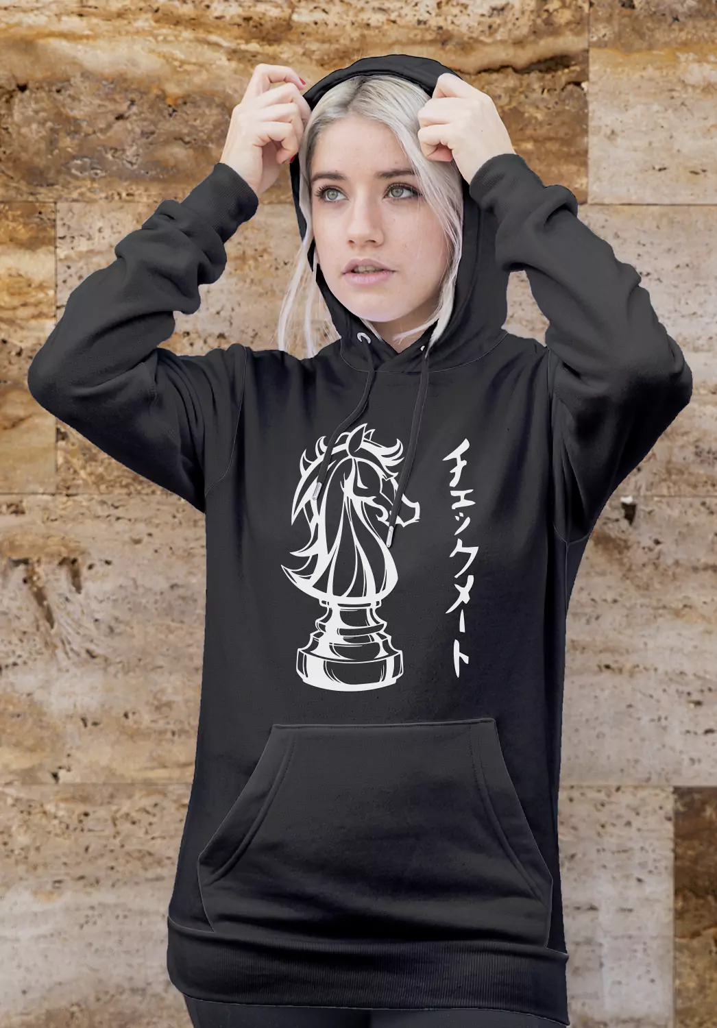cknight chess piece hoodie for girls